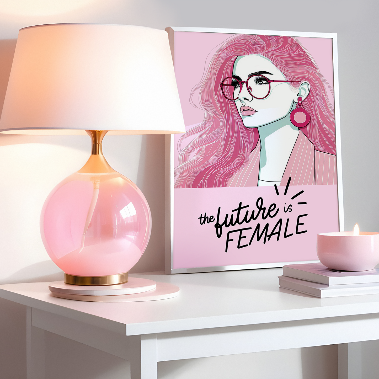 The Future is Female Girls Pink Print