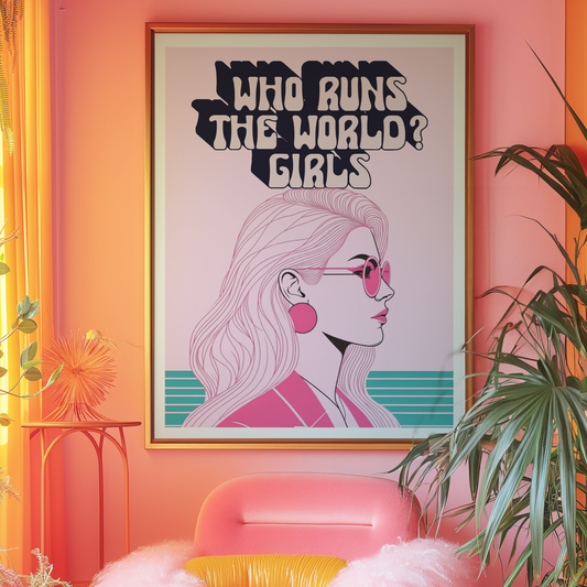 Who runs the World? Girls Pink Print