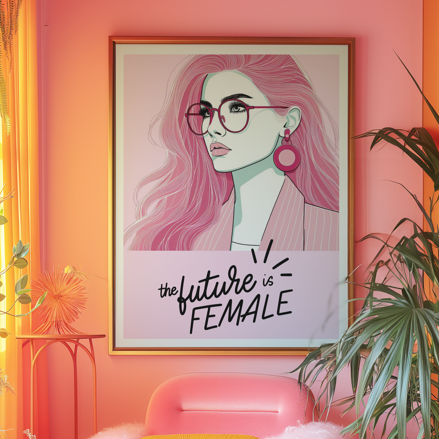 The Future is Female Girls Pink Print