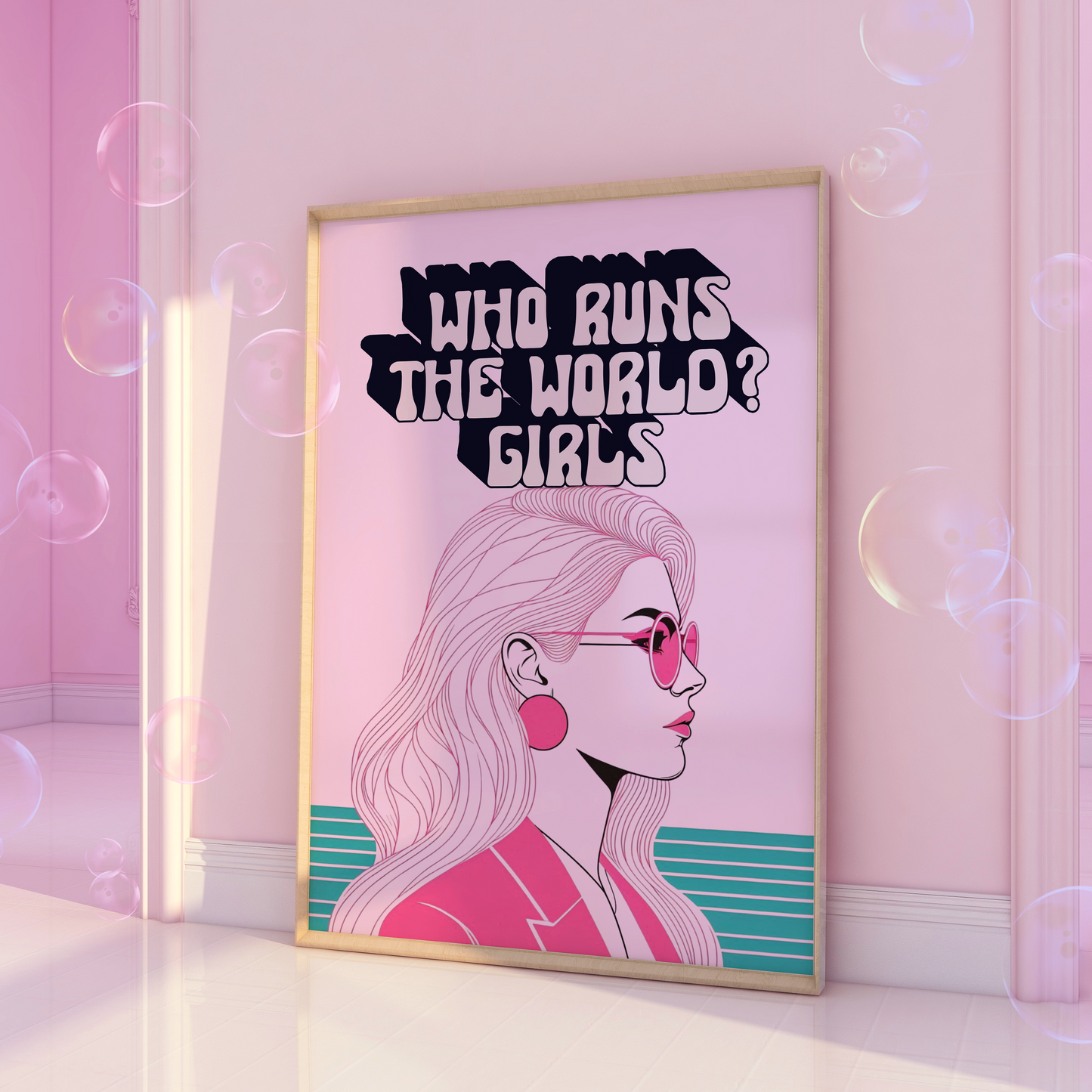 Who runs the World? Girls Pink Print