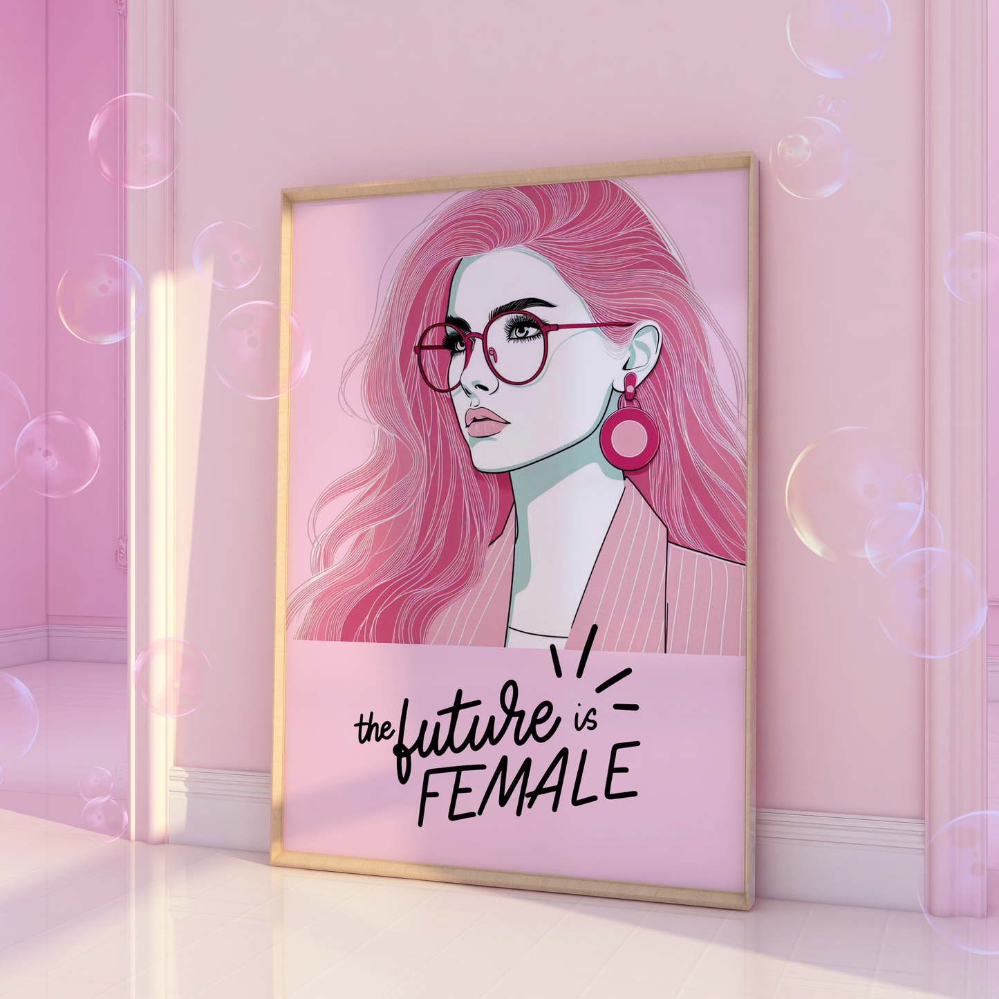 The Future is Female Girls Pink Print