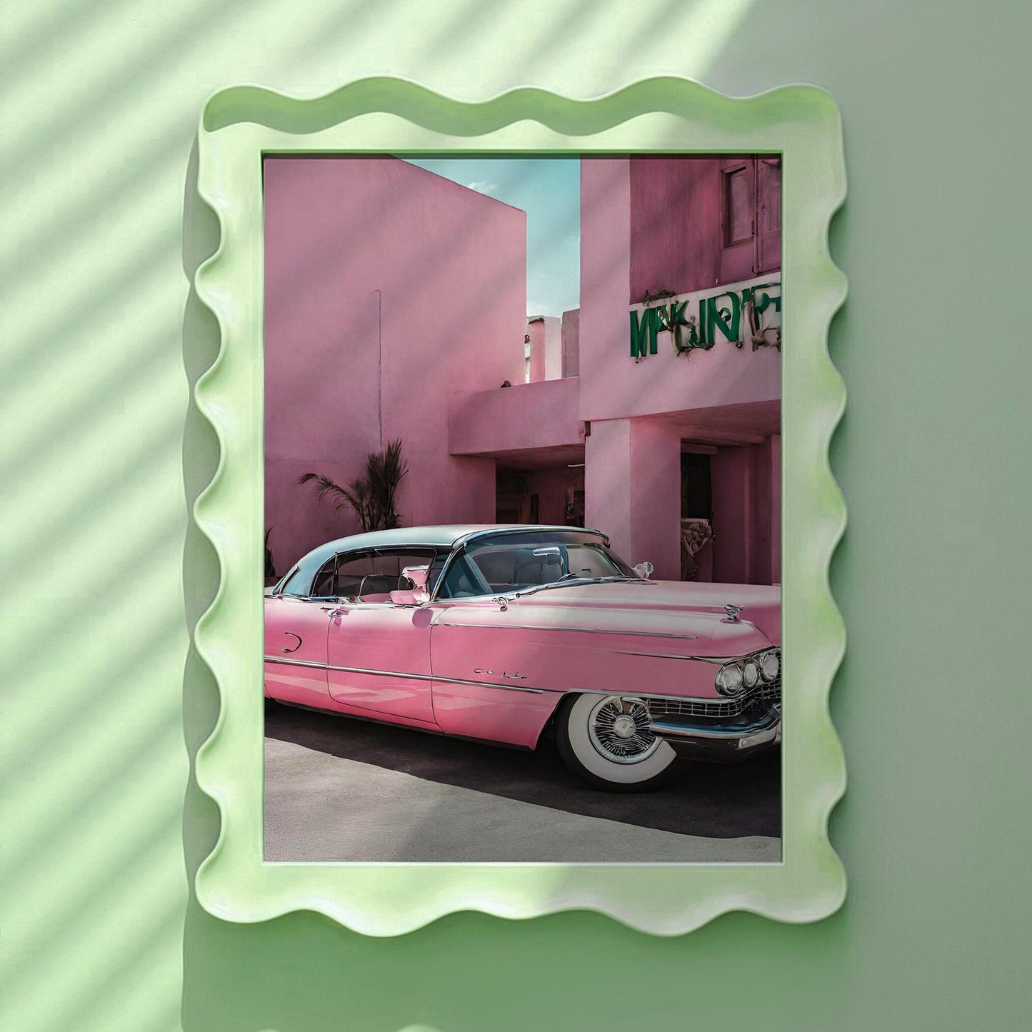 Retro Pink Car Pink Print