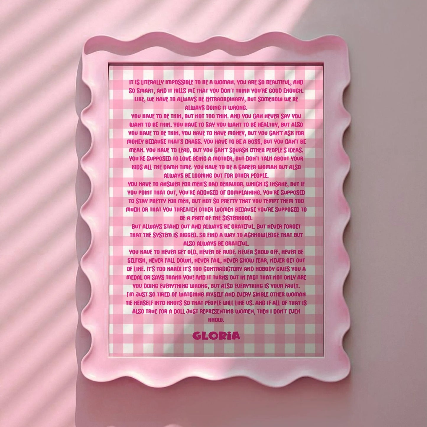 Gloria Monologue Pink Print