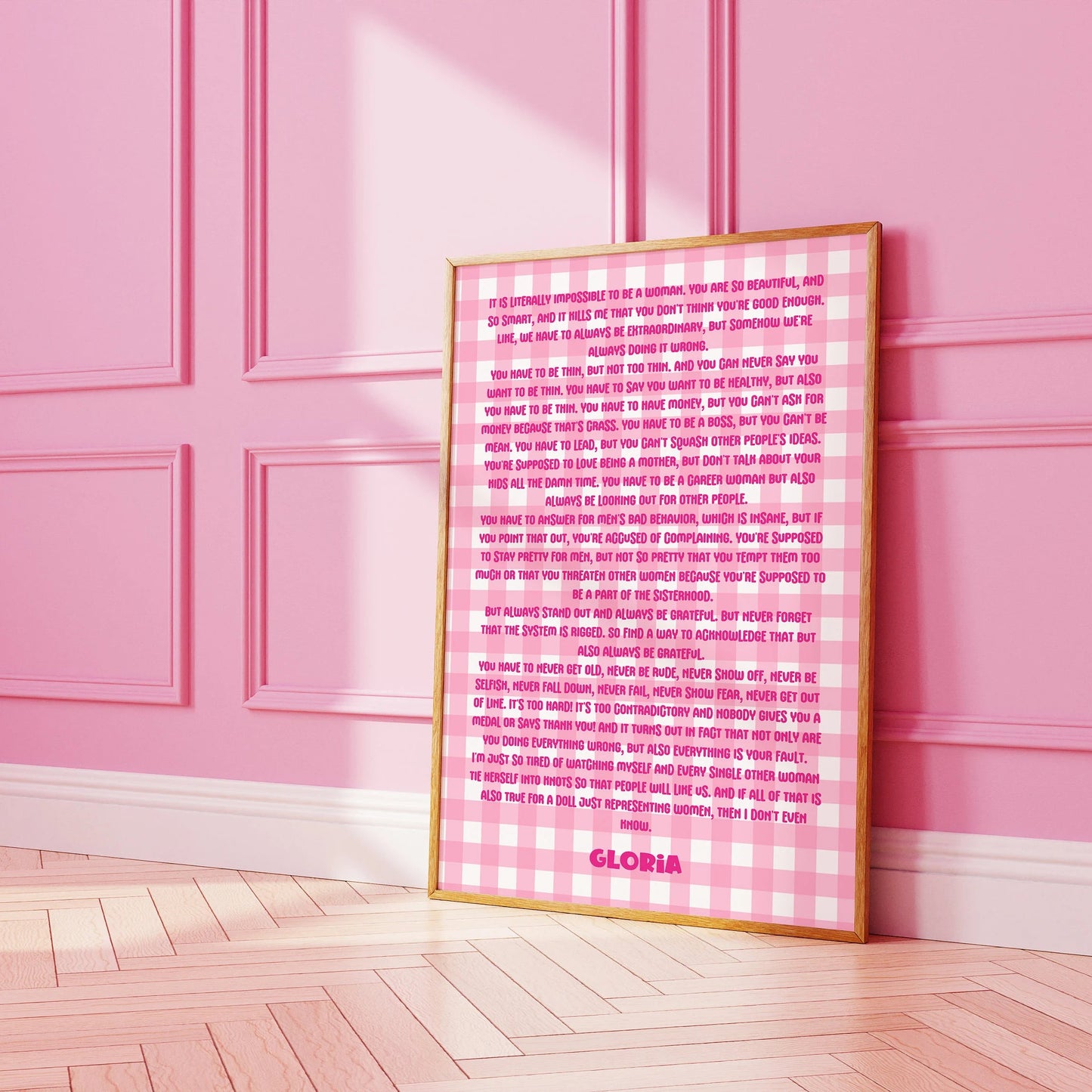 Gloria Monologue Pink Print