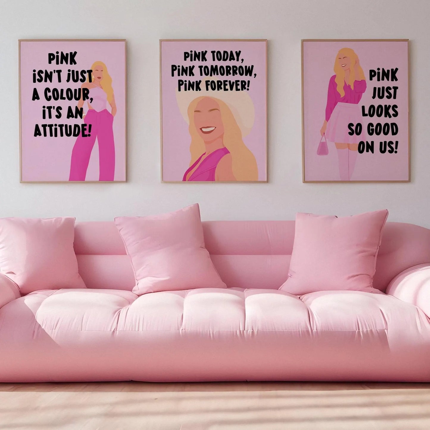 Pink just looks so good on us Print