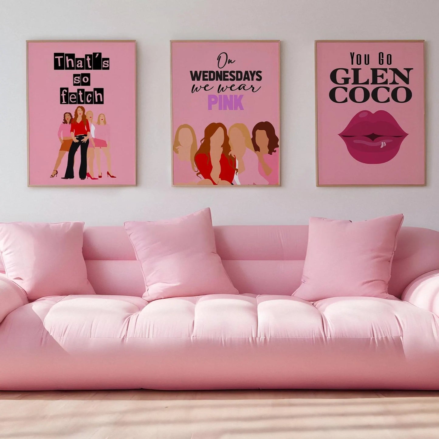 Mean Girls Quote She doesn't even go here Pink Print