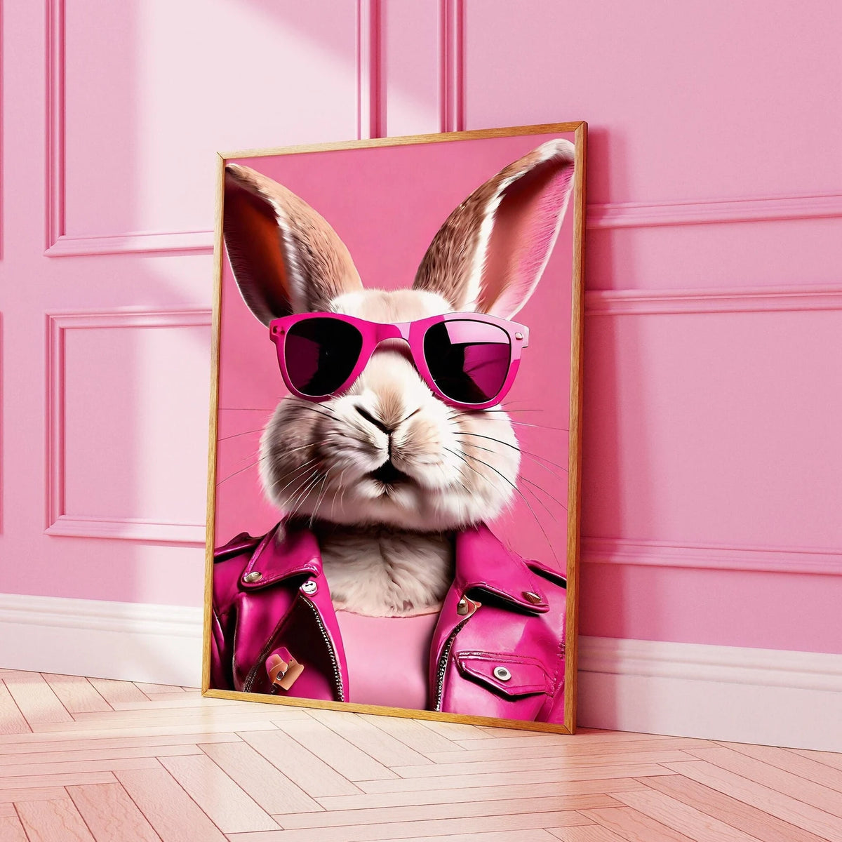 Cool Pink Bunny Rabbit Pink Print
