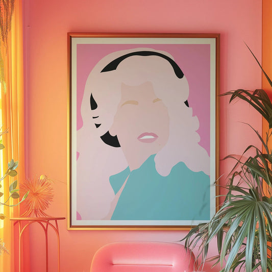 Dolly Parton Pink Print