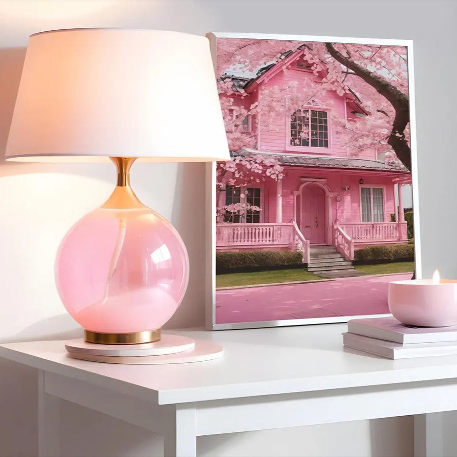 Cherry Blossom House Pink Print