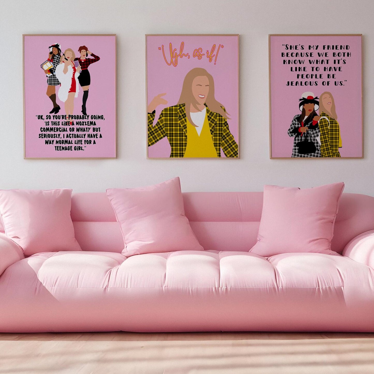 Clueless Inspired Ugh as if Pink Print