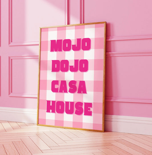 Mojo Dojo Casa House Pink Print