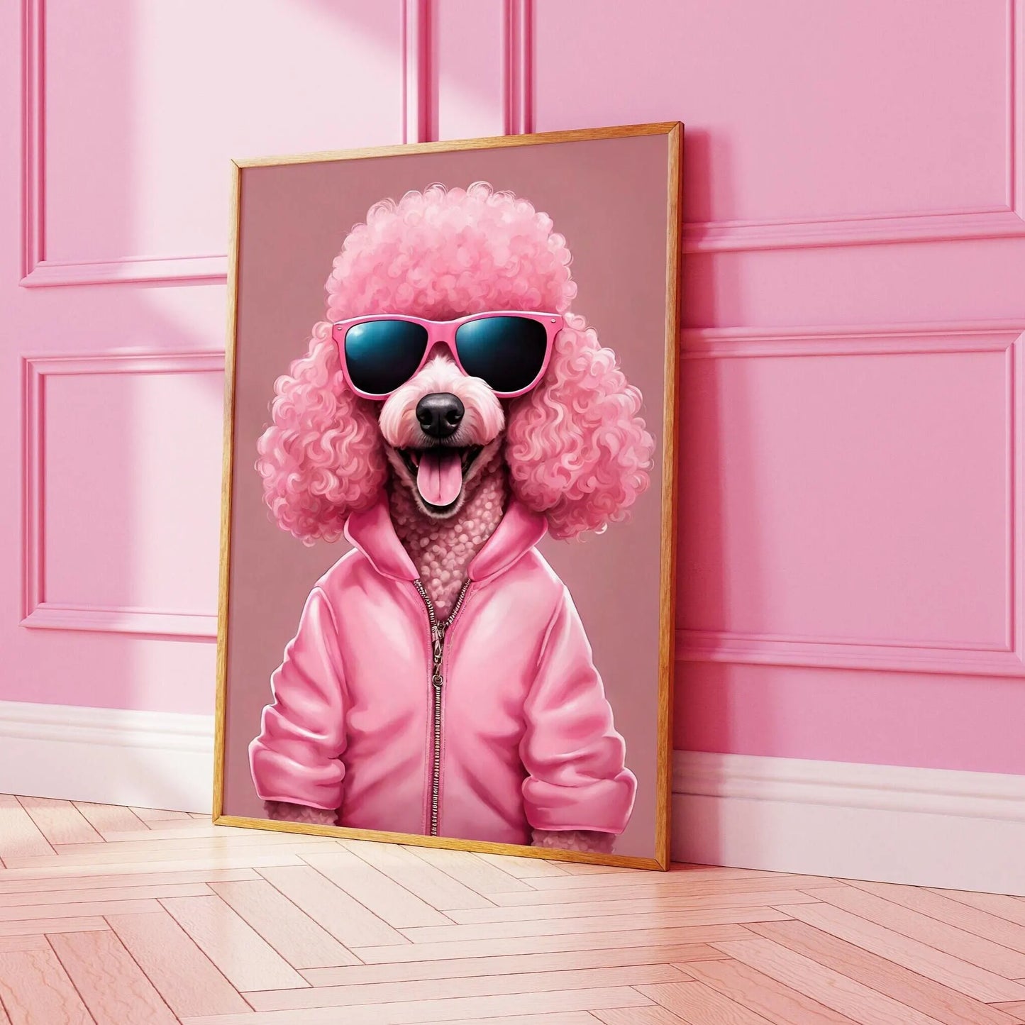 Super Cool Pink Poodle Pink Print