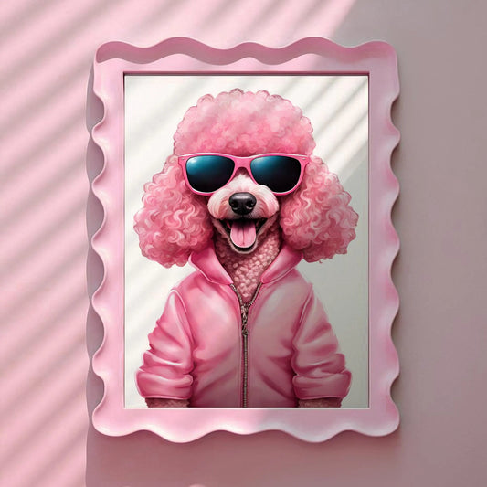 Super Cool Pink Poodle Pink Print