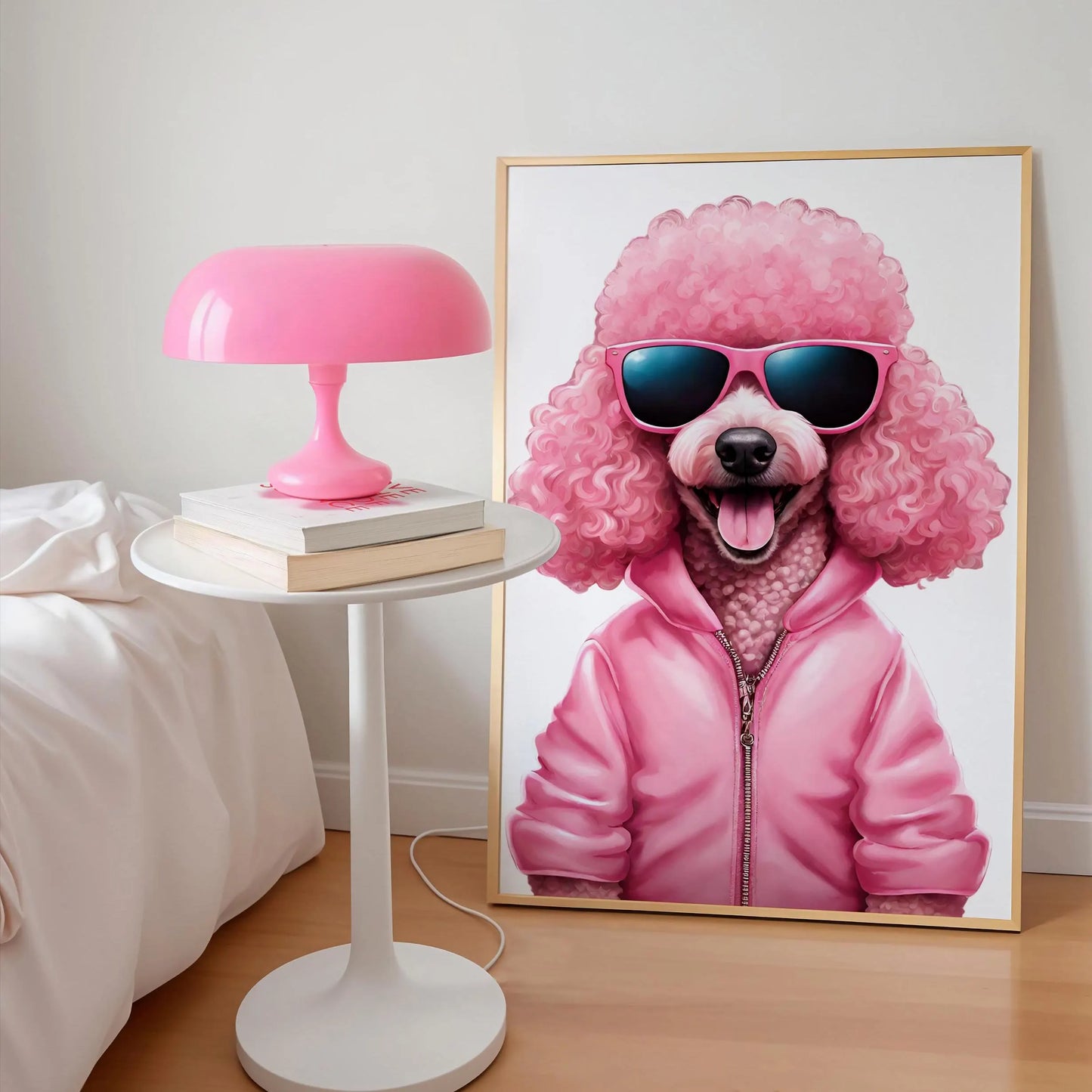 Super Cool Pink Poodle Pink Print