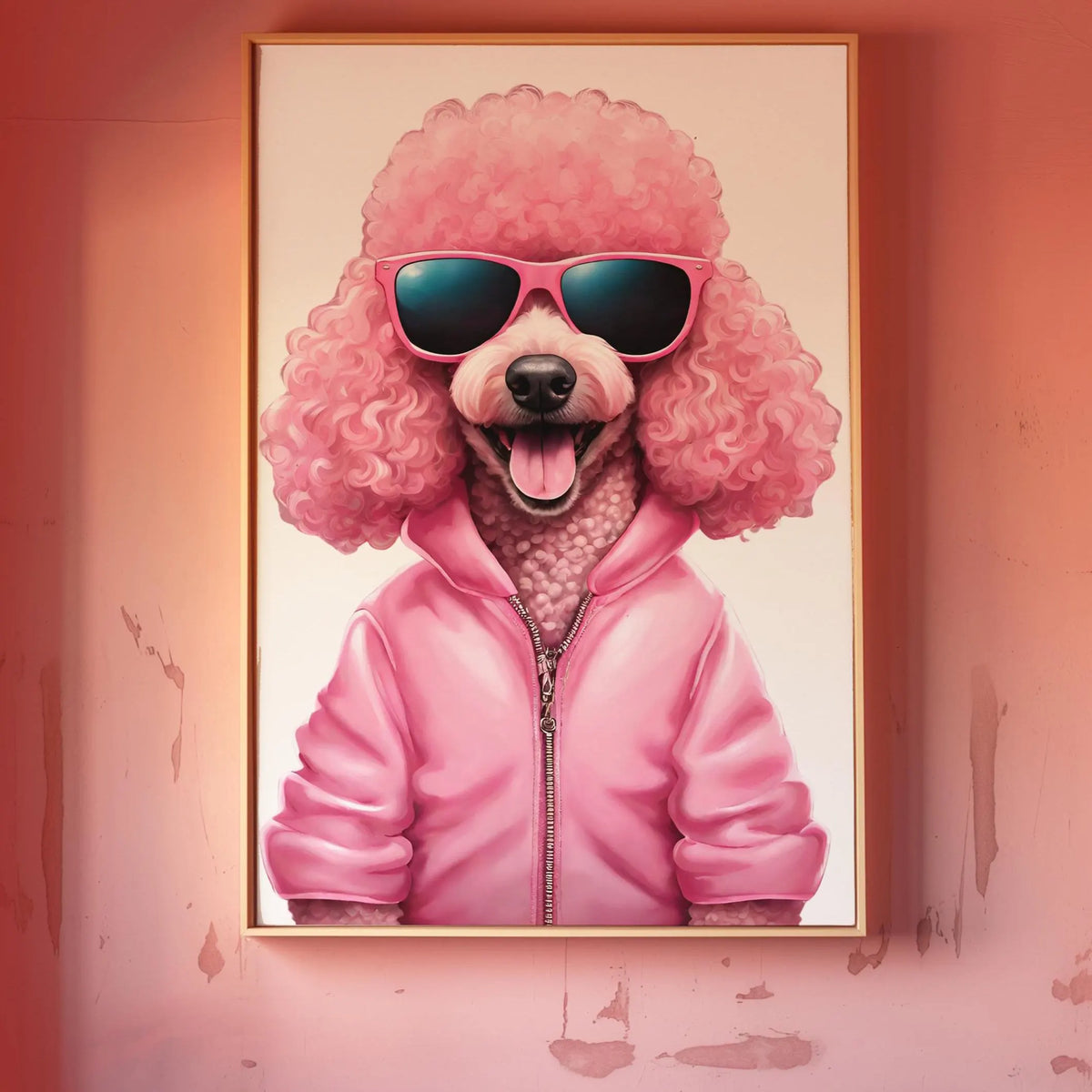 Super Cool Pink Poodle Pink Print