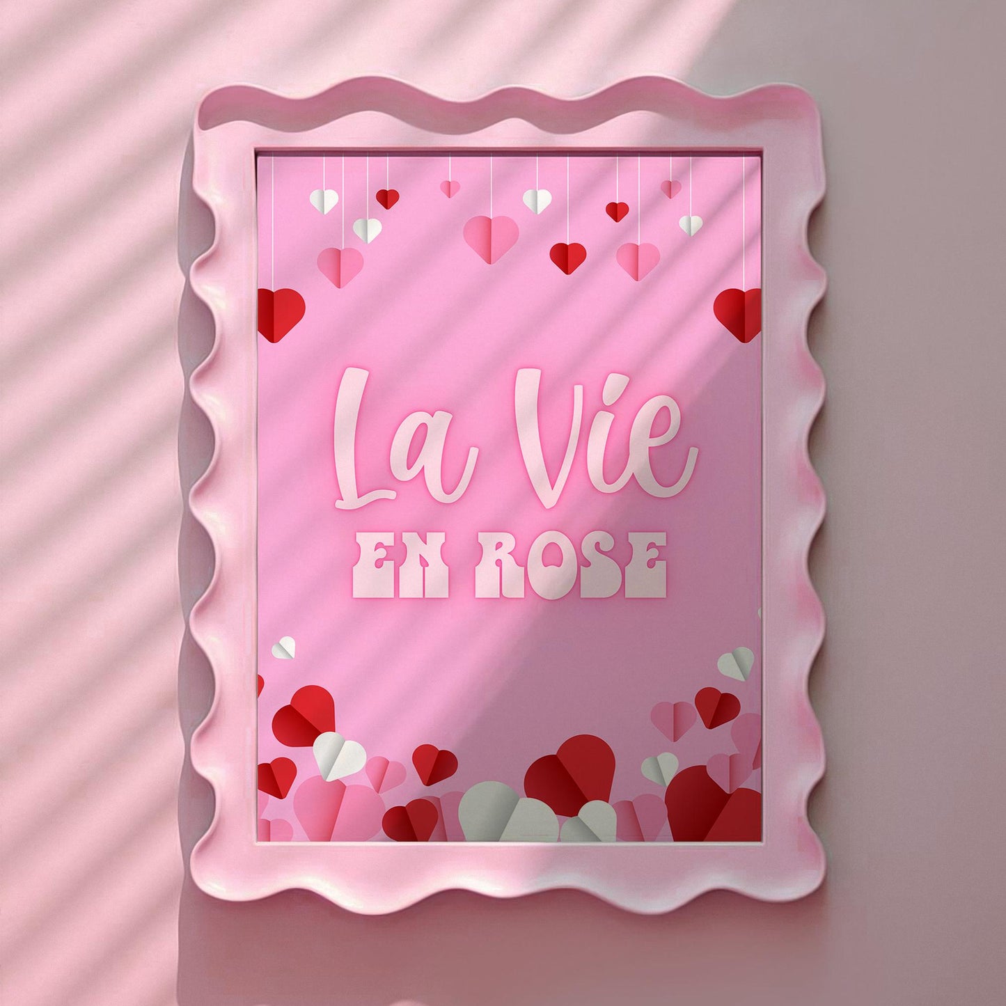 La Vie En Rose Pink Print