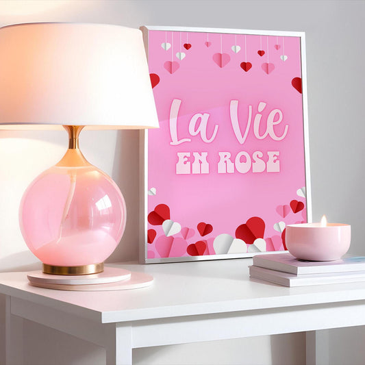 La Vie En Rose Pink Print