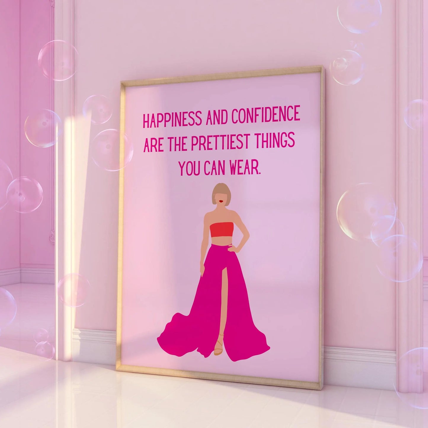Taylor Swift Happiness and confidence Pink Print
