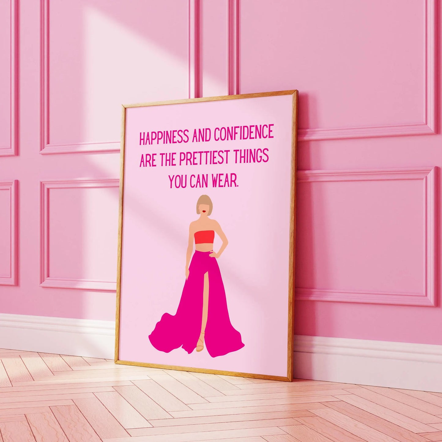 Taylor Swift Happiness and confidence Pink Print