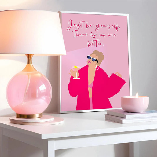 Taylor Swift Just be yourself Pink Print