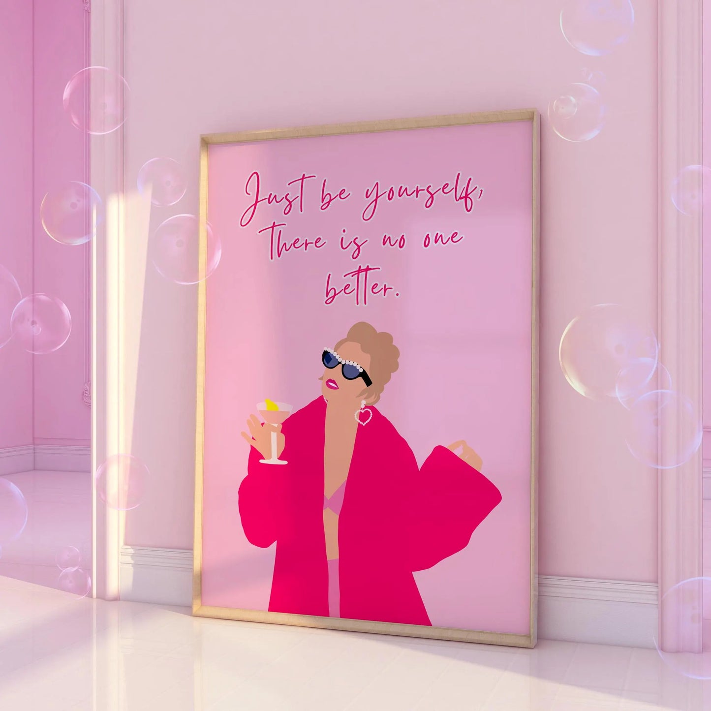 Taylor Swift Just be yourself Pink Print