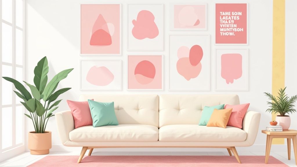 Dreamy Posters for Living Rooms: Your Guide to a Joyful, Pink-Powered Space