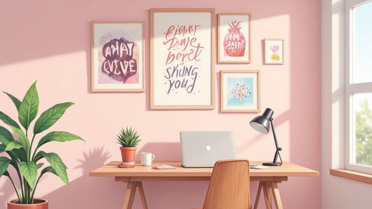 Pink Home Office Wall Art: Turn Your Workspace into a Power Space