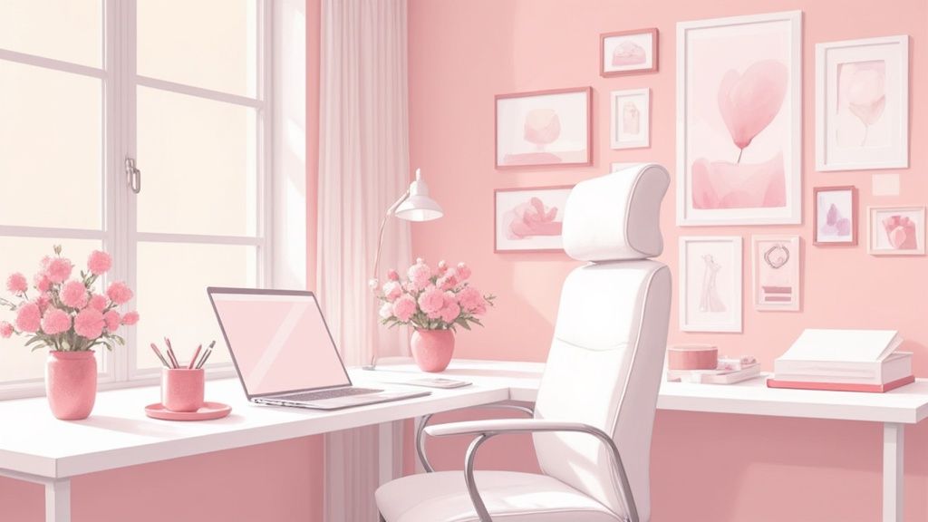 How to Decorate Your Office Space & Make it a Pink Dream Come True