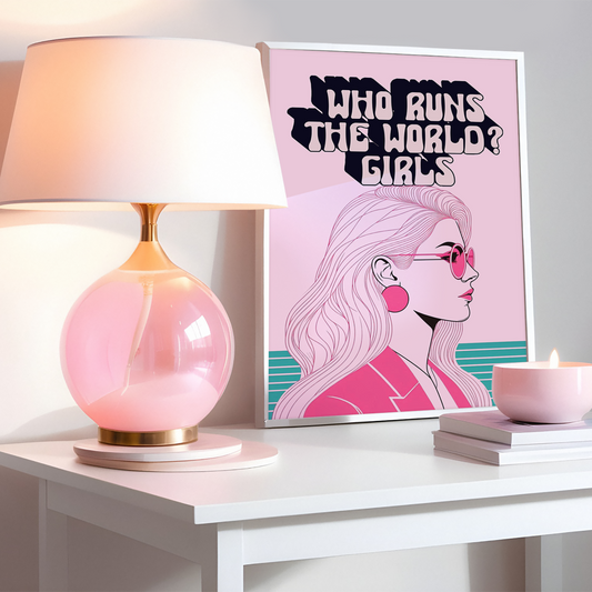 Who runs the World? Girls Pink Print