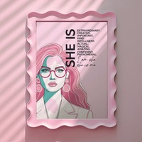 She is Female Empowerment Pink Print