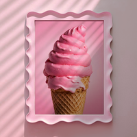 Pink Ice Cream Cone Print