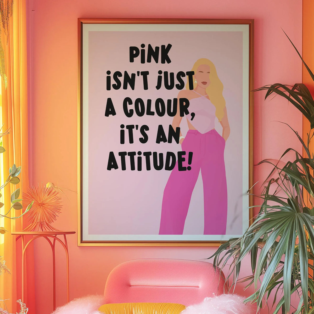 Pink isn't just a colour, it's an attitude Print