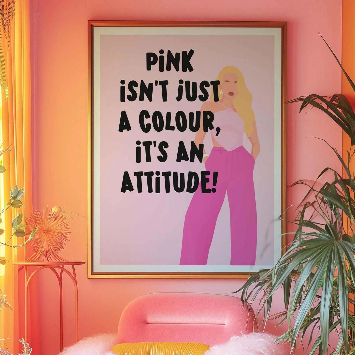 Pink isn't just a colour, it's an attitude Print