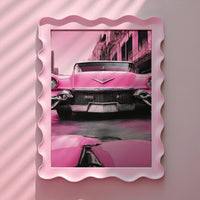 Retro Pink Car Print