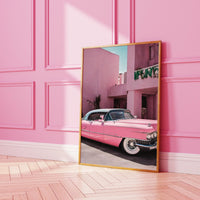 Retro Pink Car Pink Print