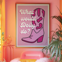 What would Dolly Do? Pink Print