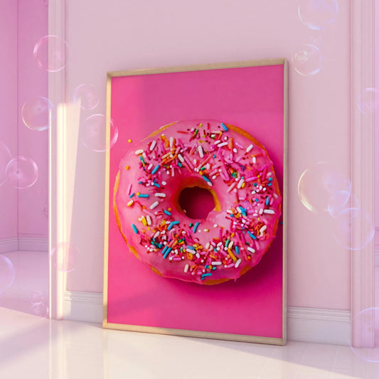 Pink Doughnut Print