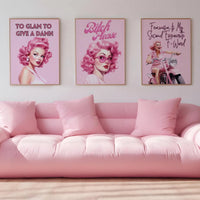 To Glam to Give a Damn Pink Print