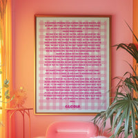 Gloria Monologue Pink Print