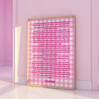 Gloria Monologue Pink Print