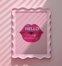 Hello Darling Pink Lips Print