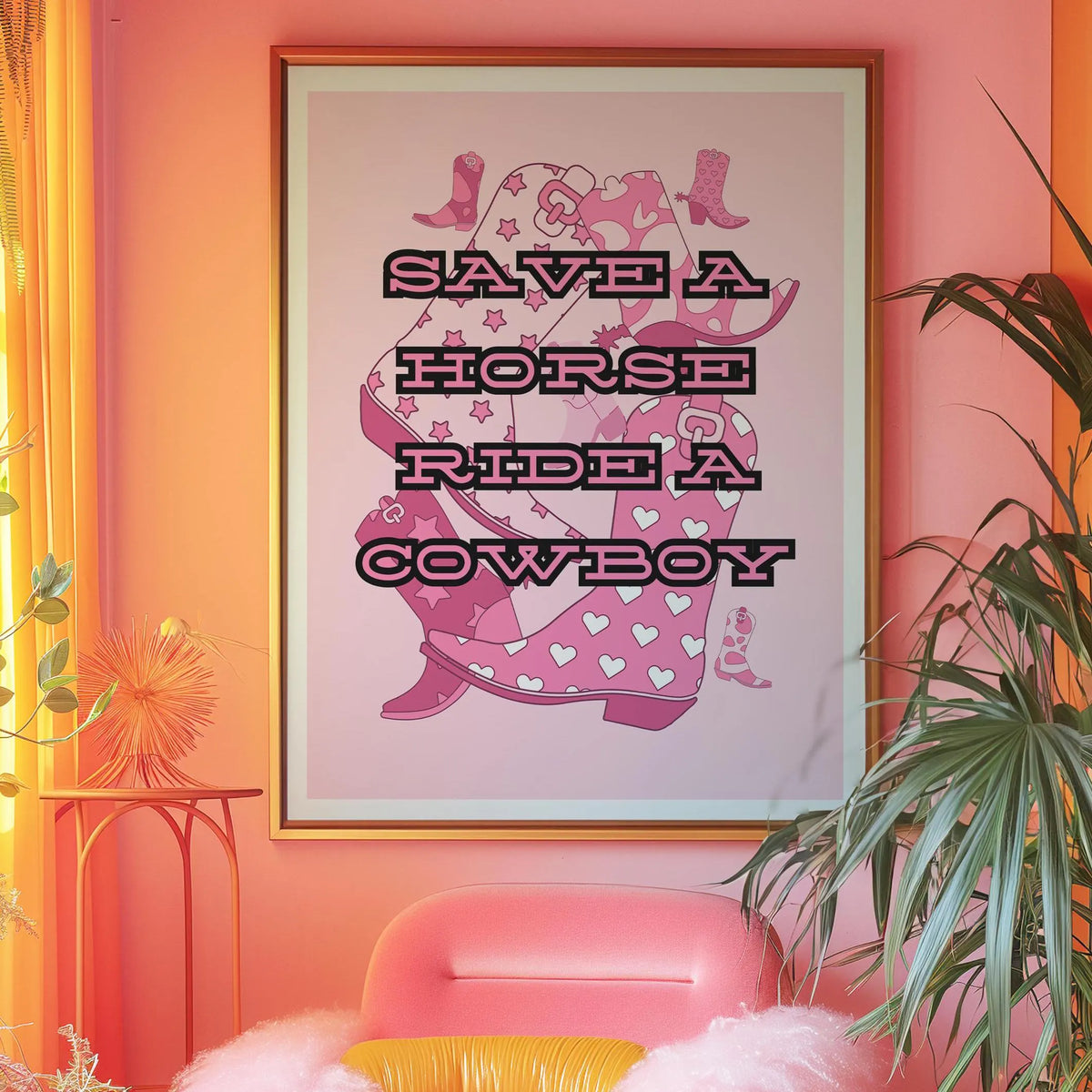 Save a Horse Ride a Cowboy Print