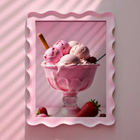 Pink Ice Cream Sundae Pink Print