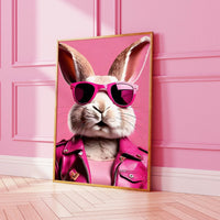 Cool Pink Bunny Rabbit Pink Print