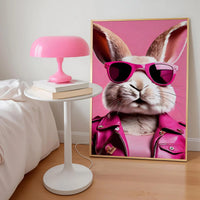 Cool Pink Bunny Rabbit Pink Print