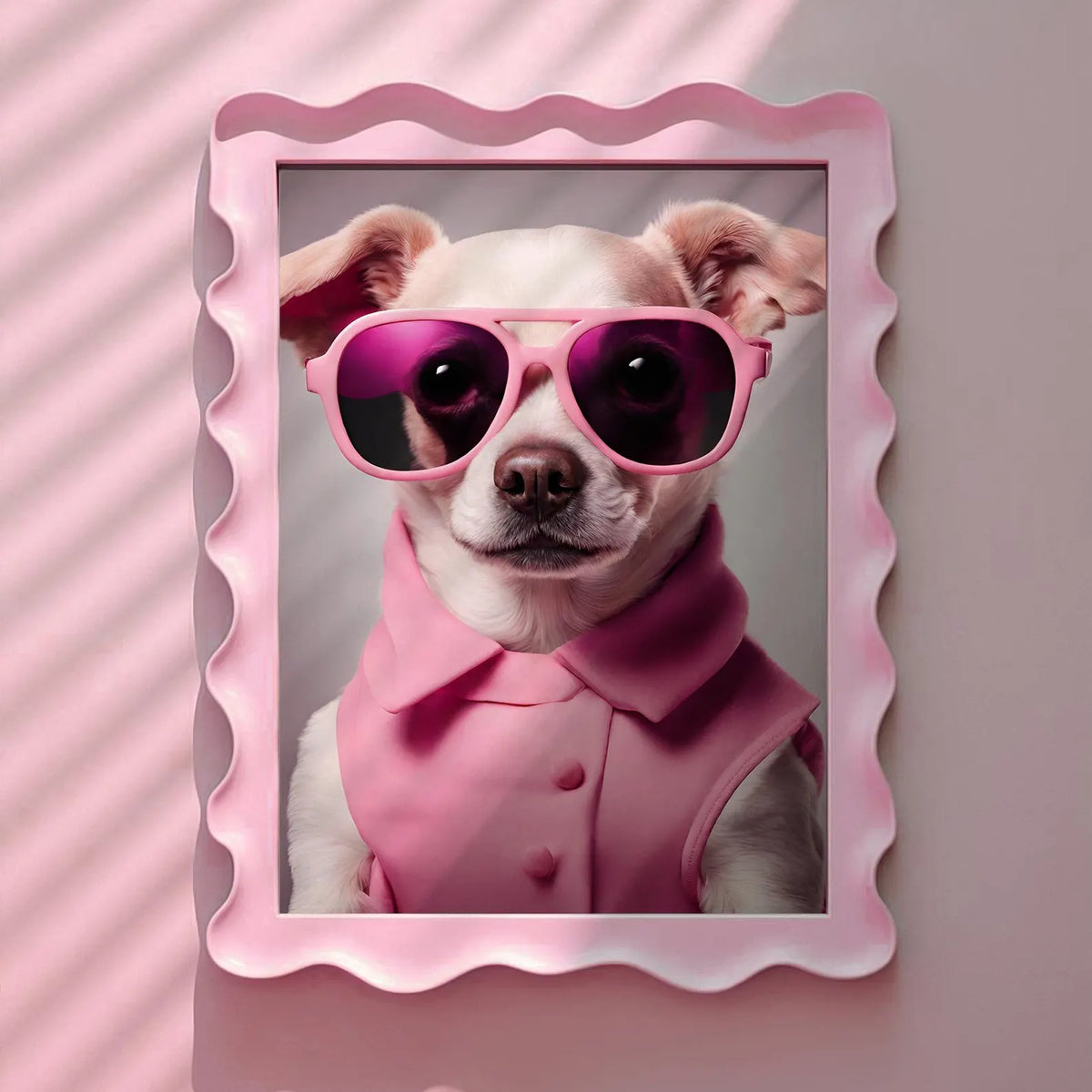 Cool Pink Chihuahua in Sunglasses Pink Print