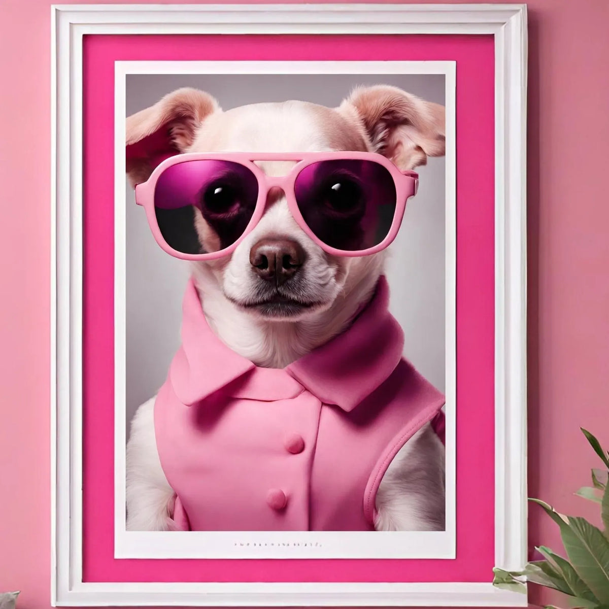 Cool Pink Chihuahua in Sunglasses Pink Print