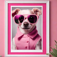 Cool Pink Chihuahua in Sunglasses Pink Print