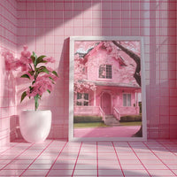 Cherry Blossom House Pink Print
