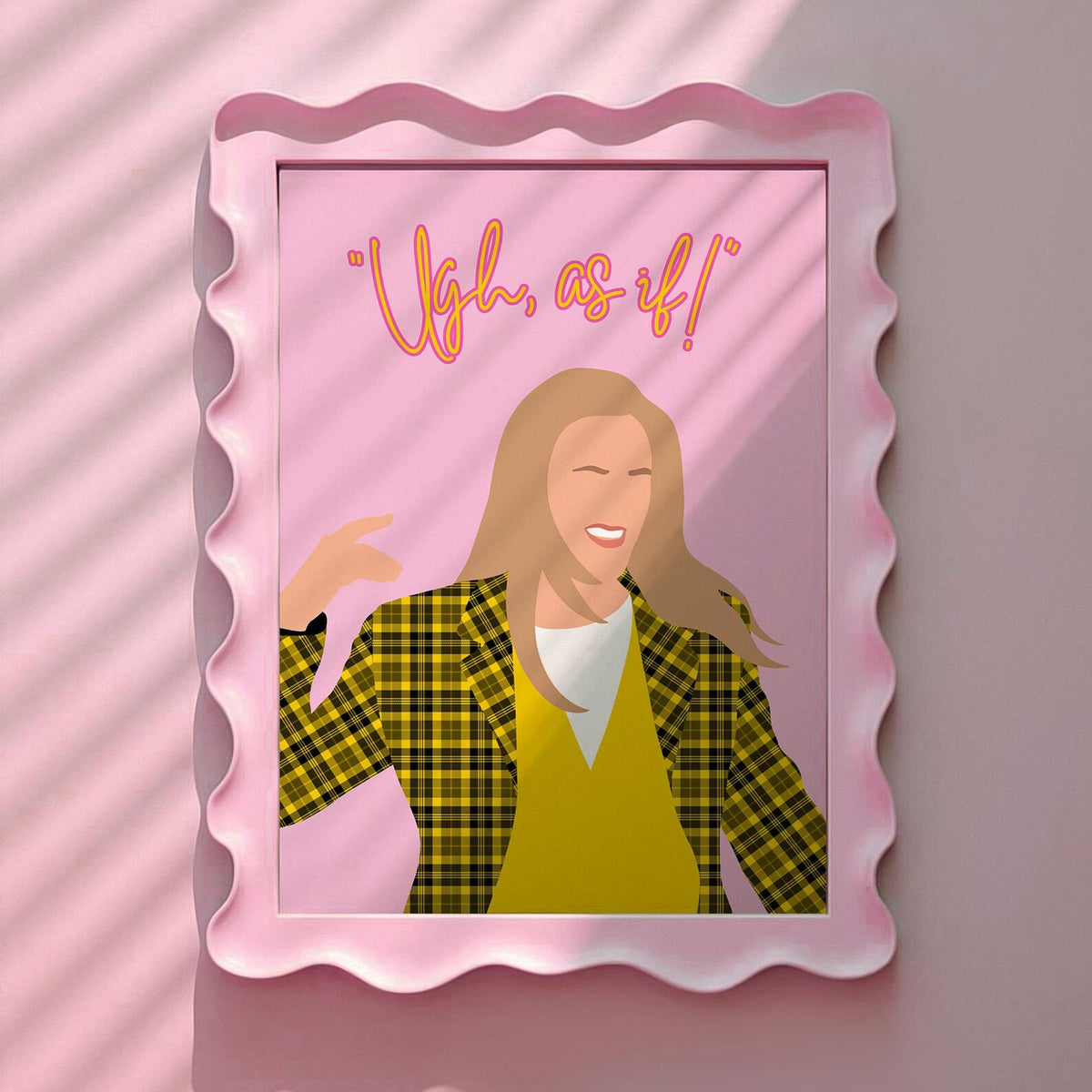 Clueless Inspired Ugh as if Pink Print